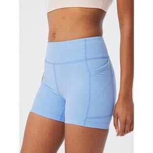 NWT Outdoor Voices 3.5 Zoom Biker  Shorts - Dusty Light Blue